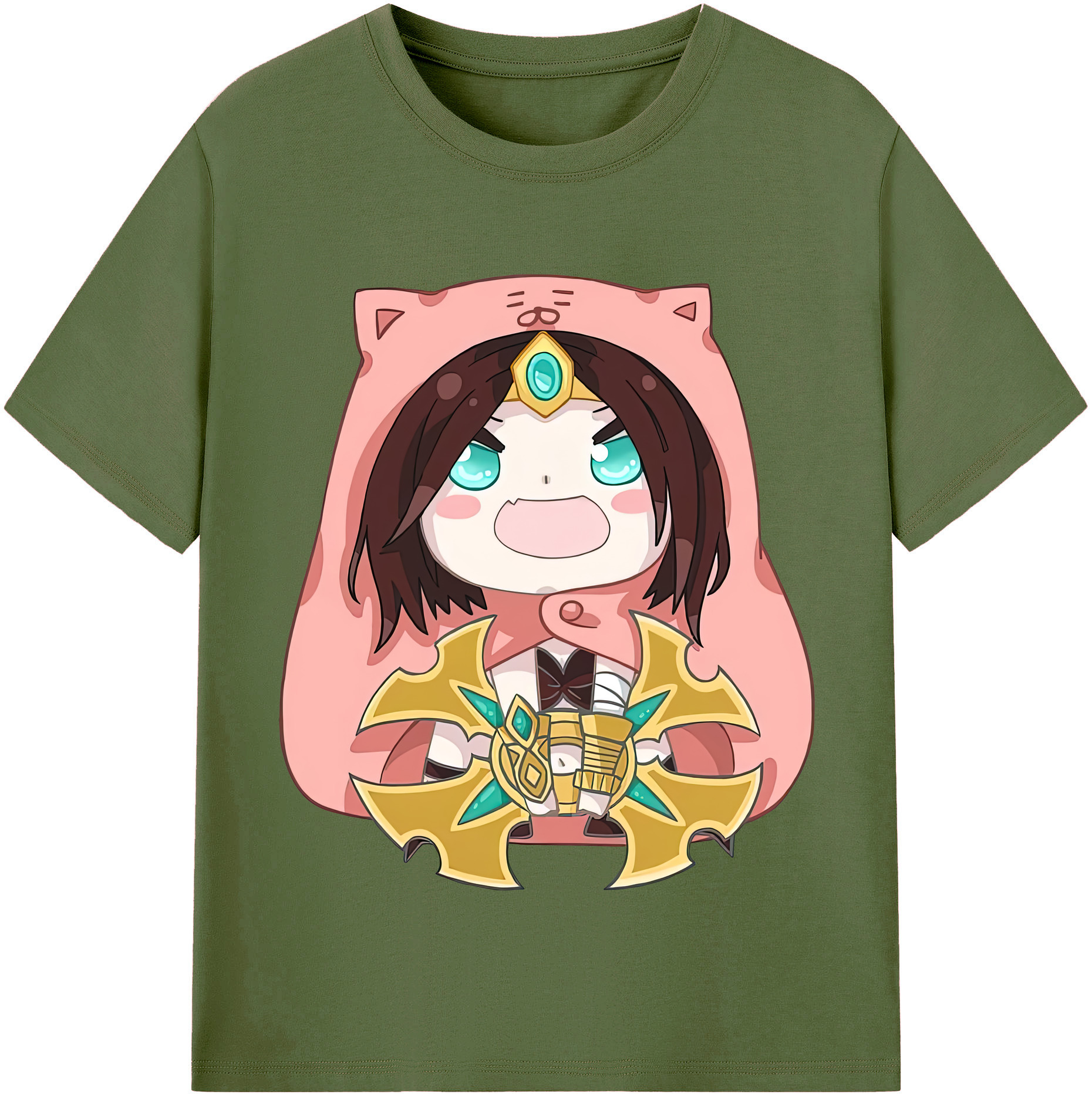 リーグ・オブ・レジェンド League of Legends LOL 綿100％半袖Tシャツ（フロントプリント）